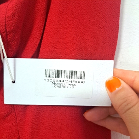 Reformation Neve Strapless Mini Dress Red 8 NWT - Picture 8 of 11